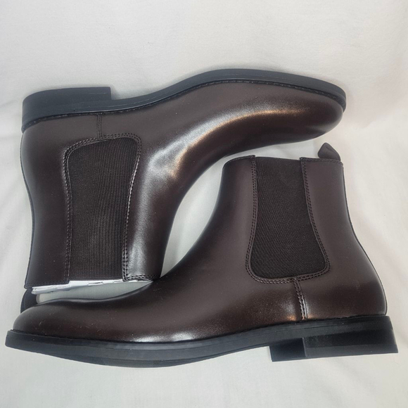Alfani Luka 2 Brown Pull-On Chelsea Boots NWT Sz 12 Retail $70 Vegan Leather - Picture 2 of 8